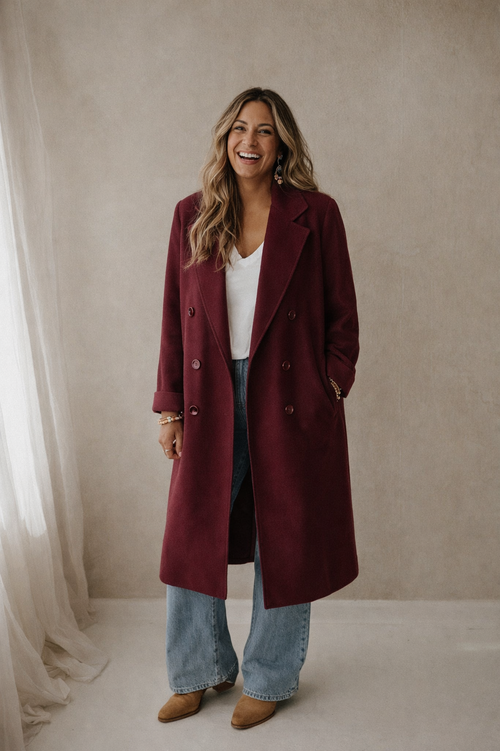 Jacket Fleur - Burgundy