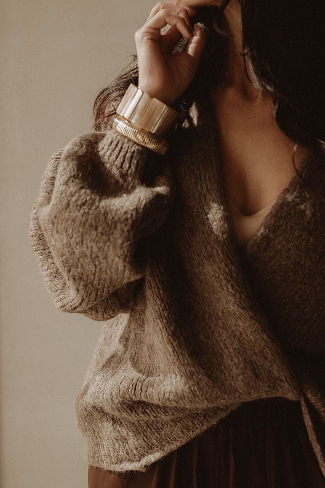 Strickweste Sara - Taupe