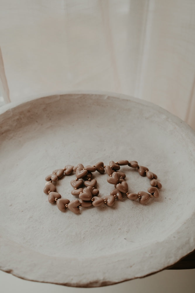 Bracelet Love - taupe clair
