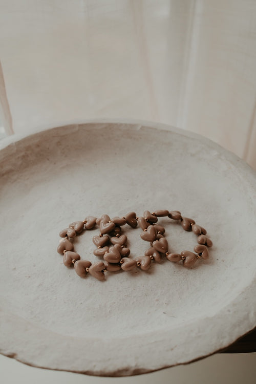 Bracelet Love - taupe clair