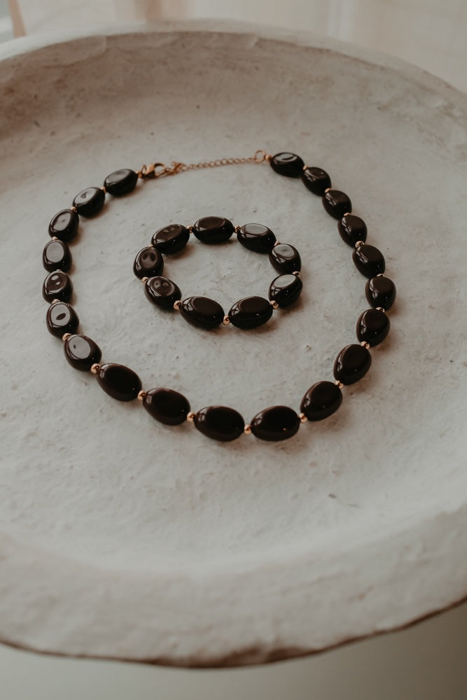Collier Puck - Marron foncé