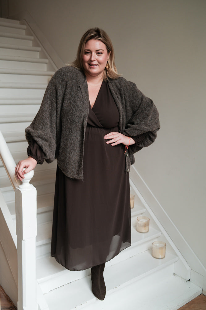 Lola party dress - Brown