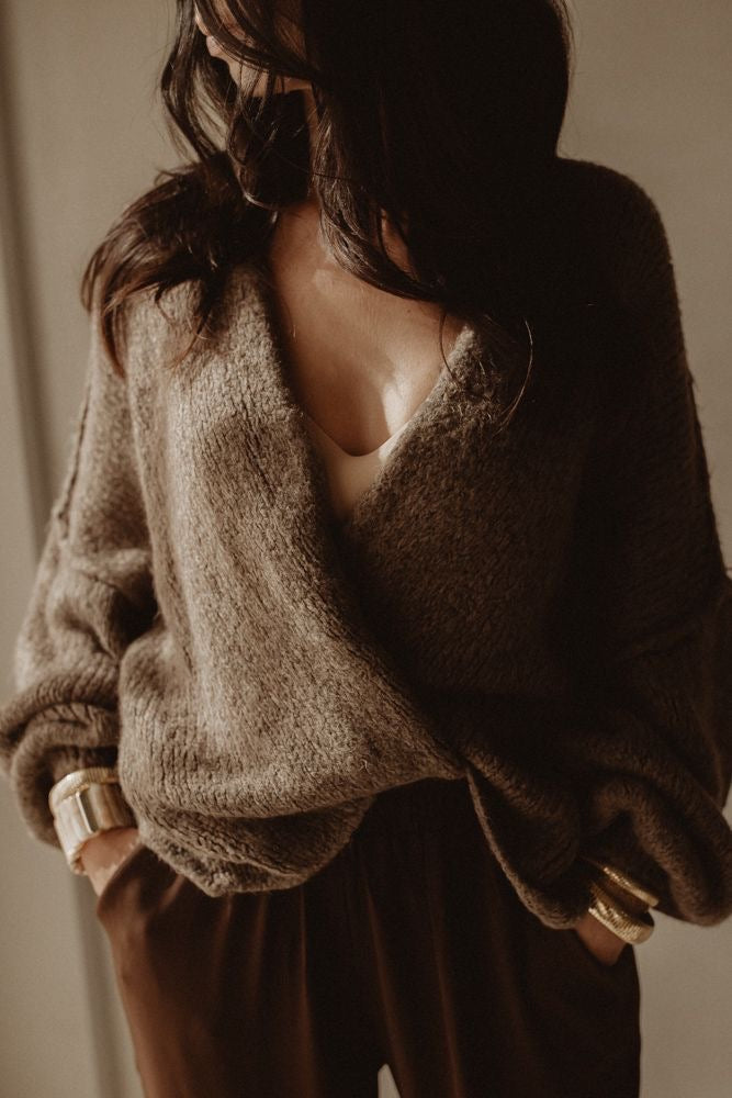 Strickweste Sara - Taupe
