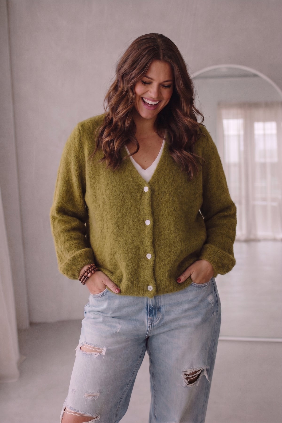 Josy Cardigan - Army Green