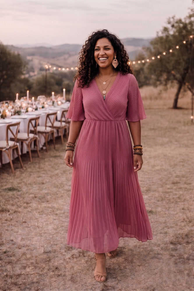 Flore Dress - Blush Berry