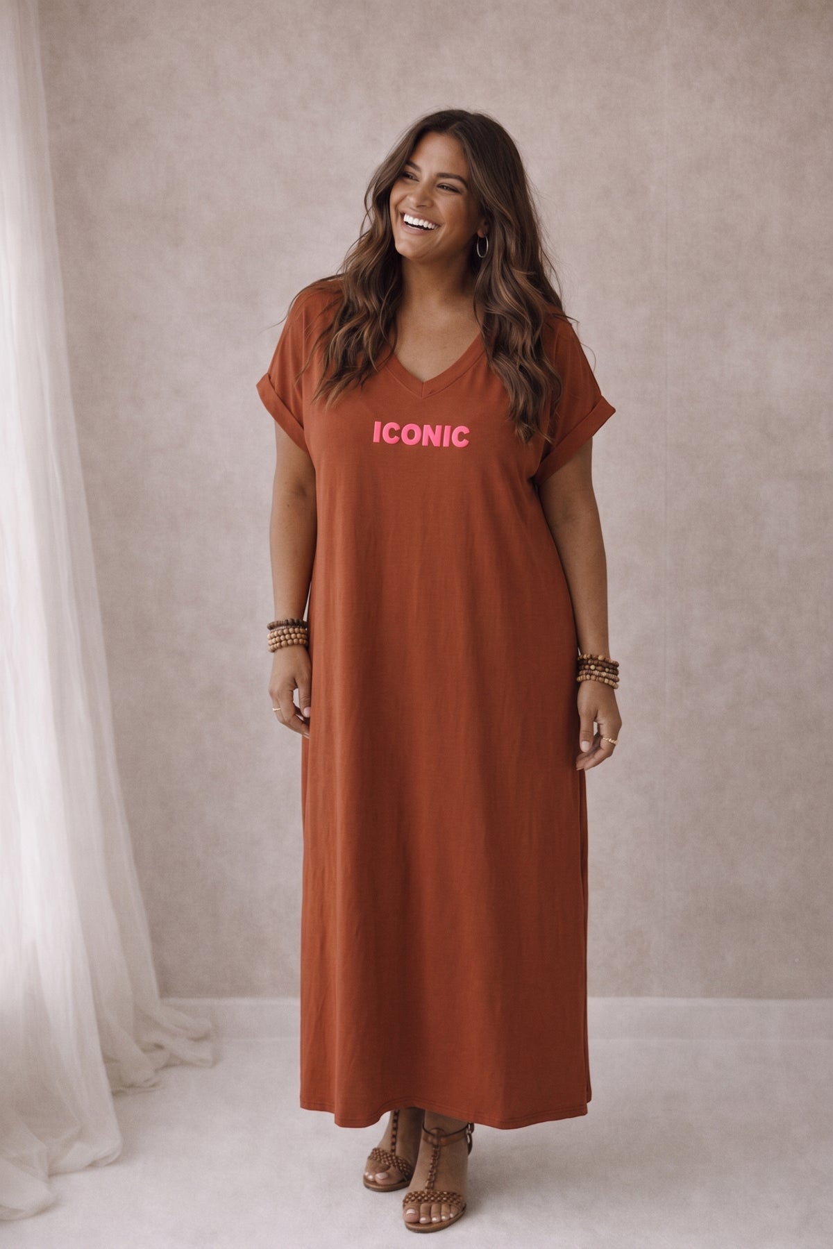 Kleid Iconic - Rostbraun