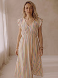 Stripe Colour Dress - Blue