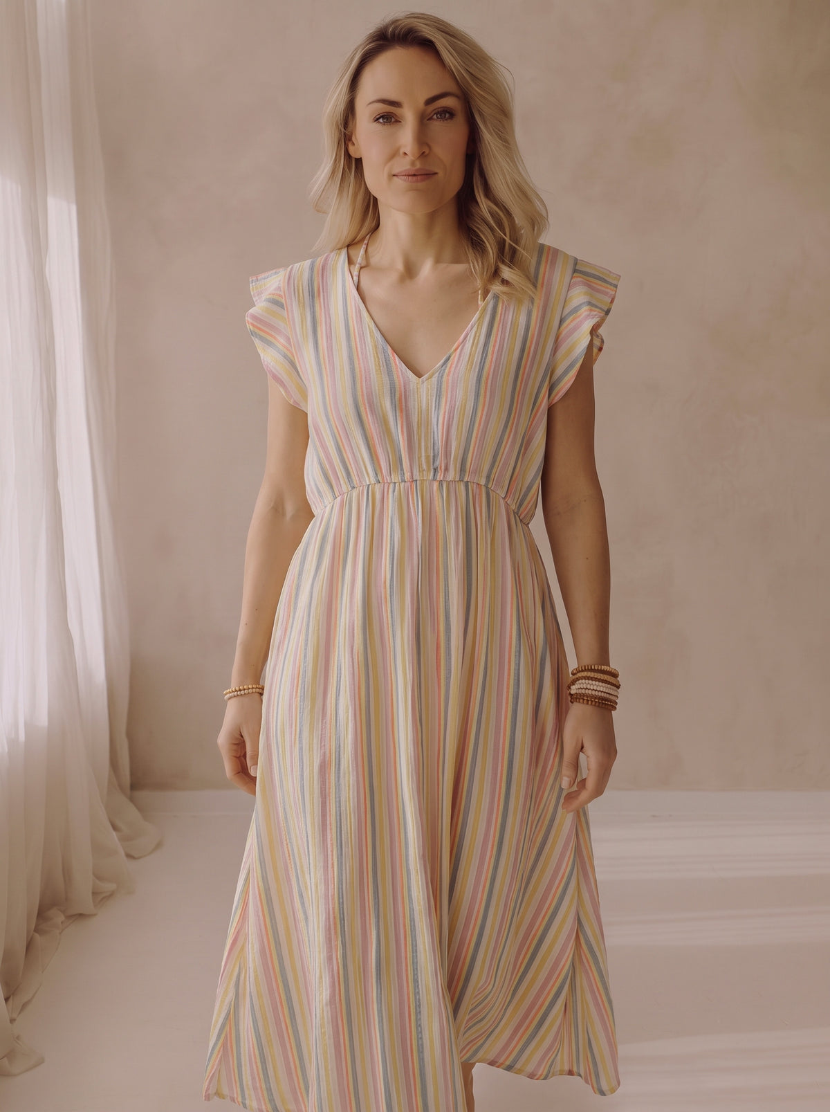 Stripe Colour Dress - Blue