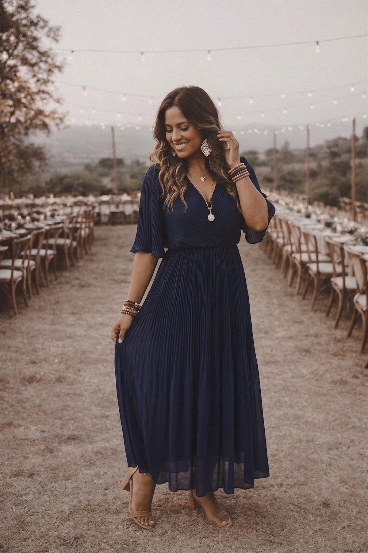 Flore Dress - Navy