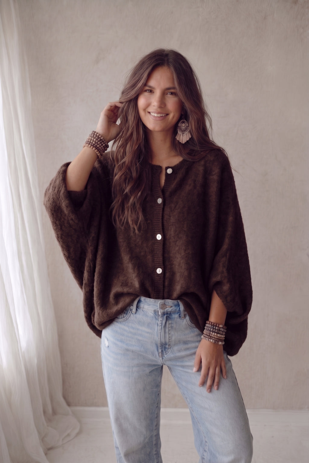 Strickjacke Liz - Braun