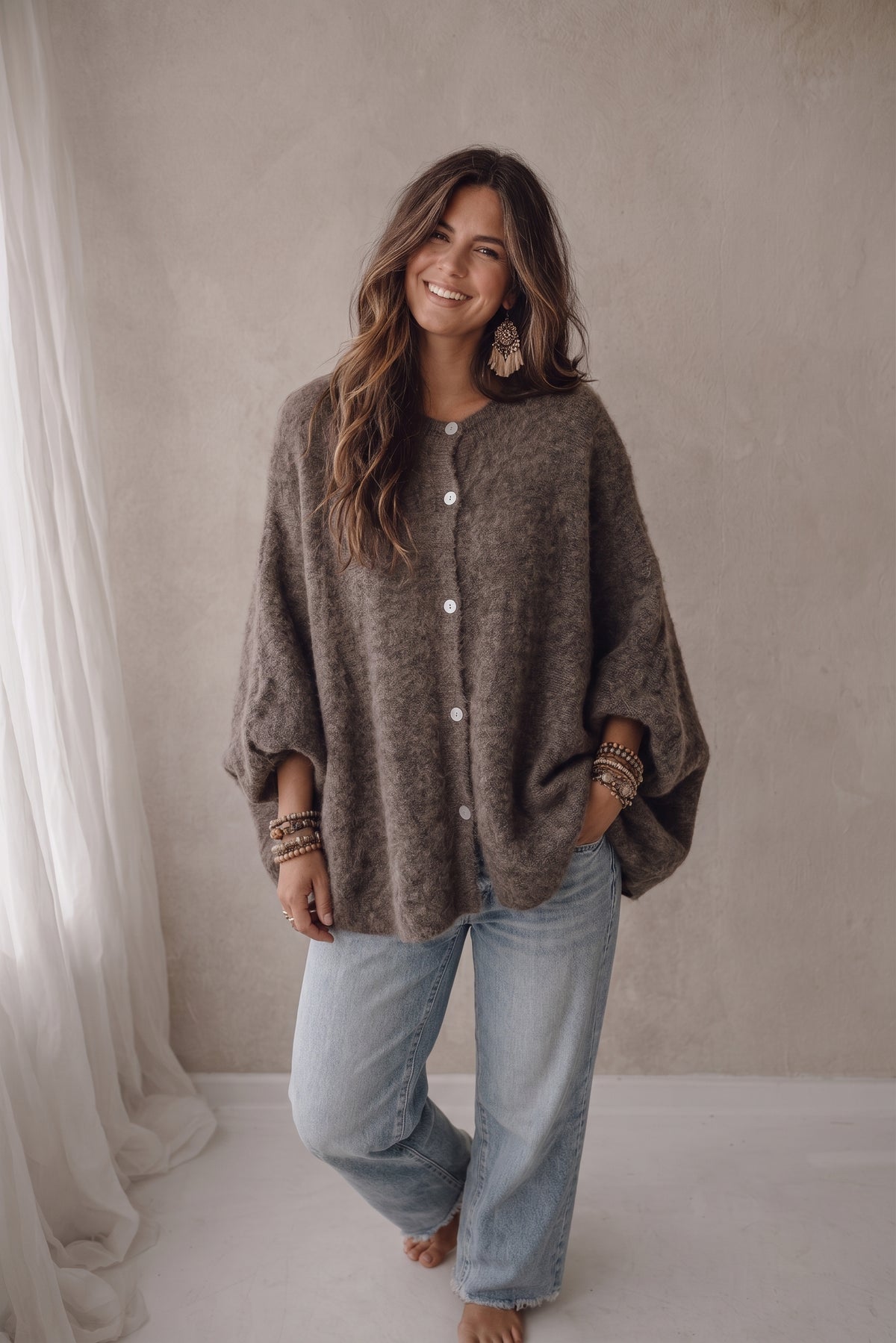 Liz Cardigan - Taupe