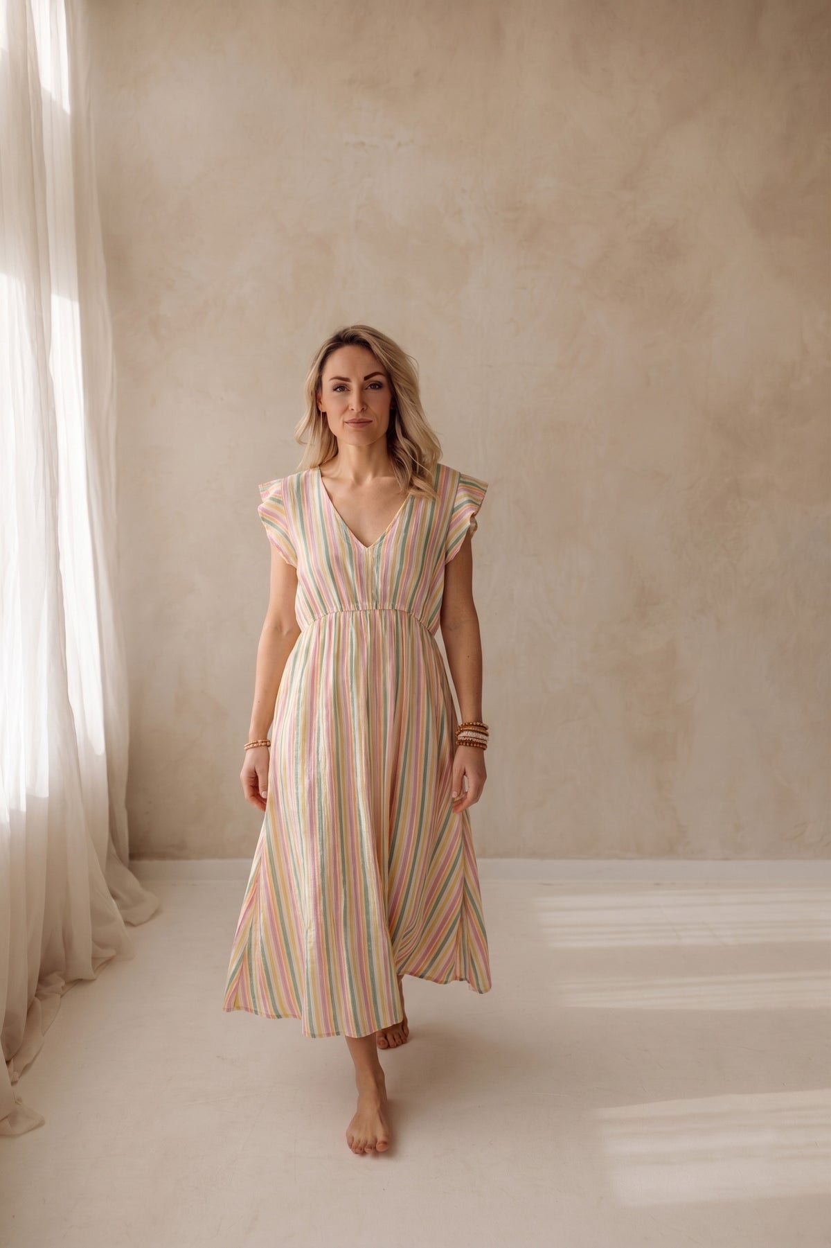 Stripe Colour Dress - Mint
