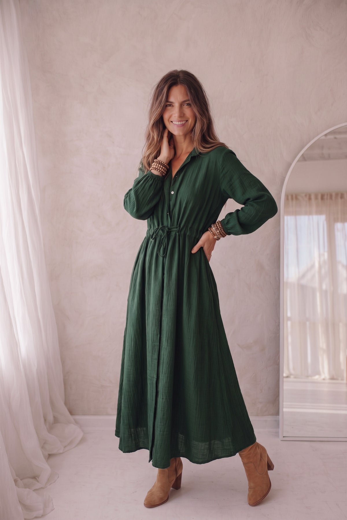 Poppy Dress - Dark Green