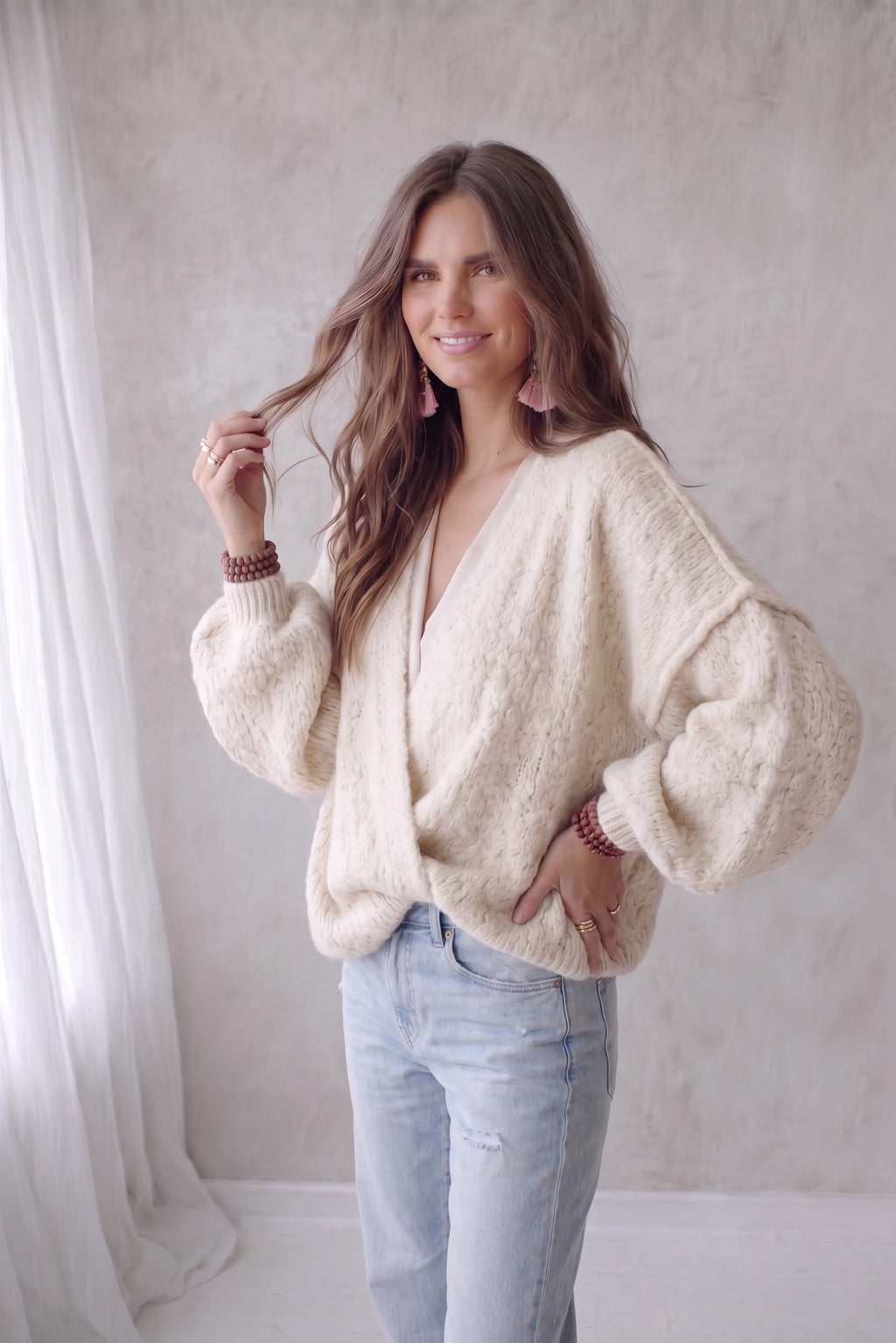 Gilet Sara - Blanc cassé