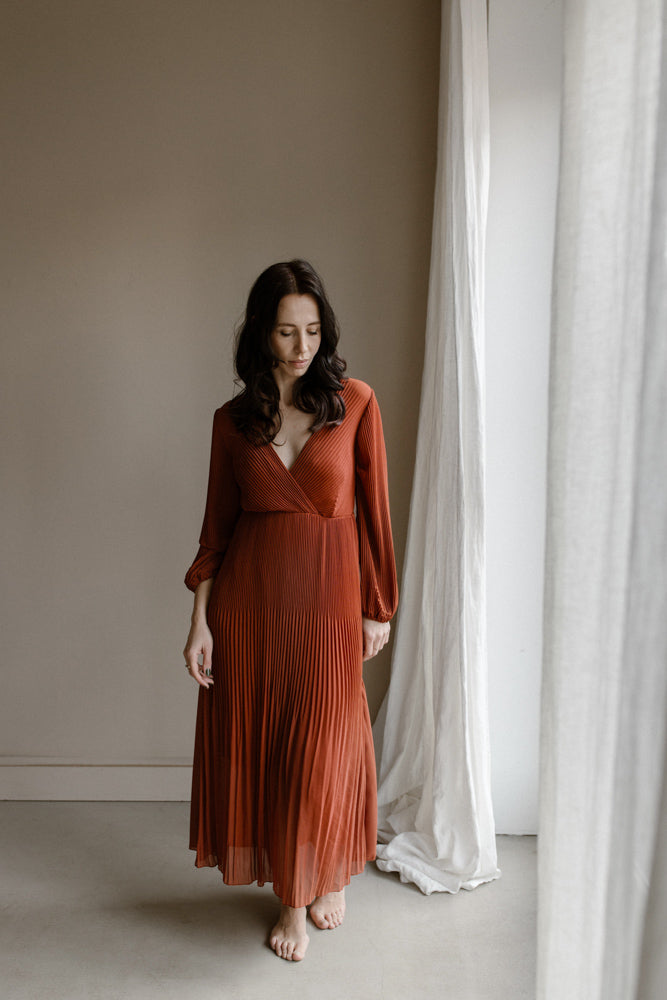 Robe Fem - Brun rouille