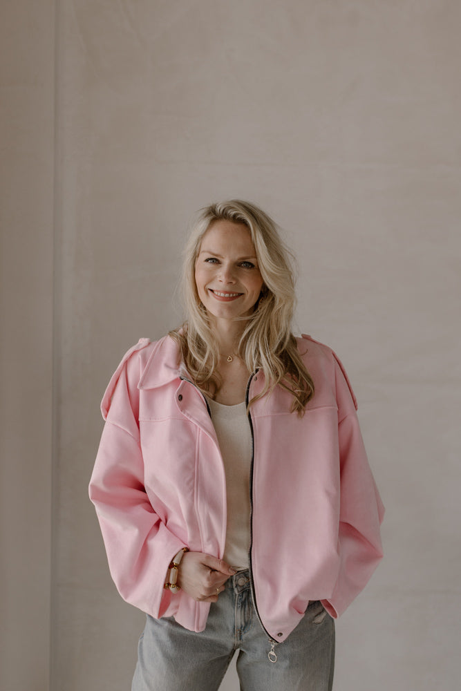 Veste Fem - Rose poudré