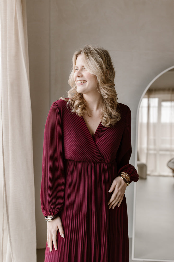 Kleid Fem - Burgunderrot