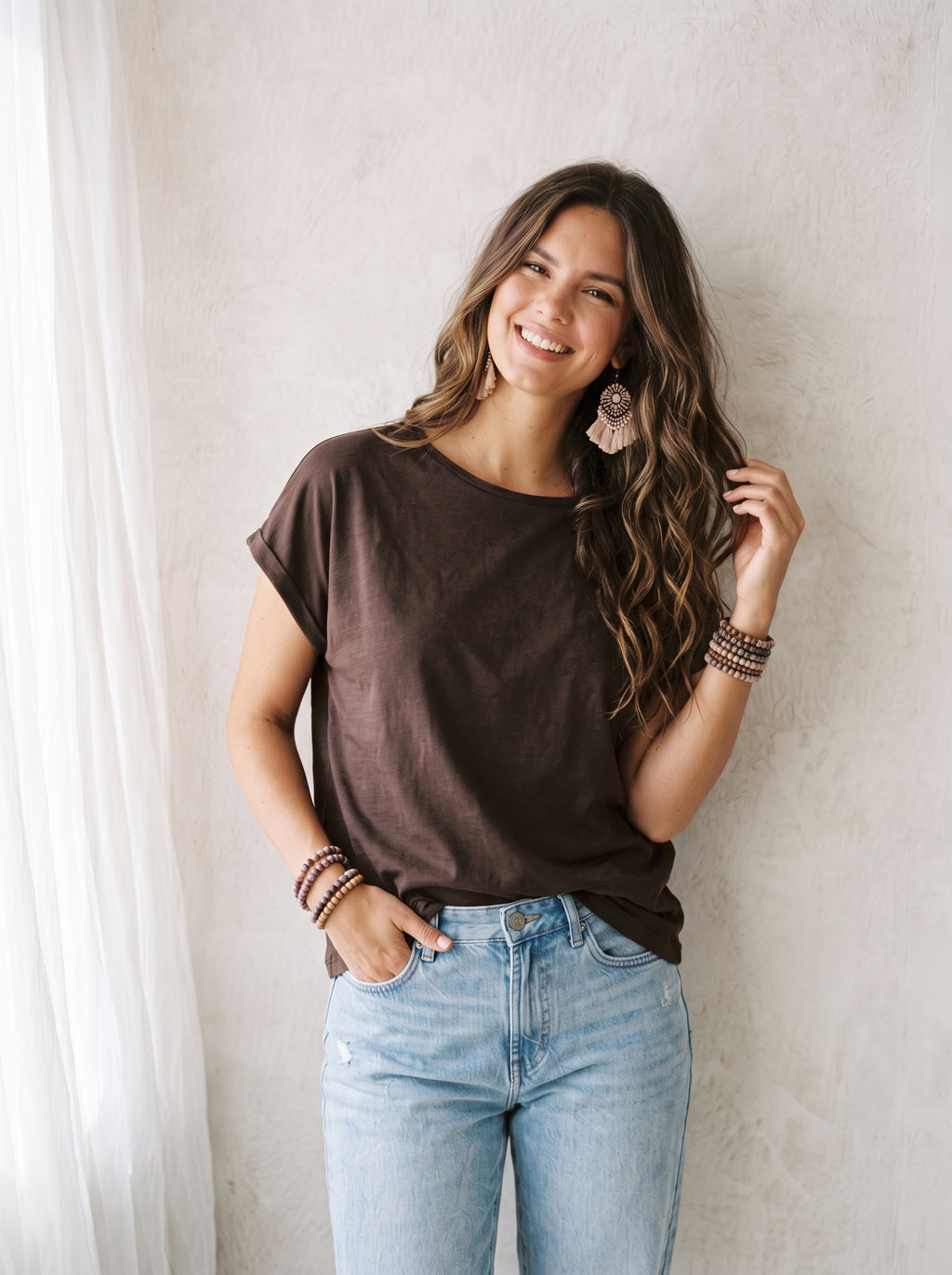 T-shirt Rosa - Marron