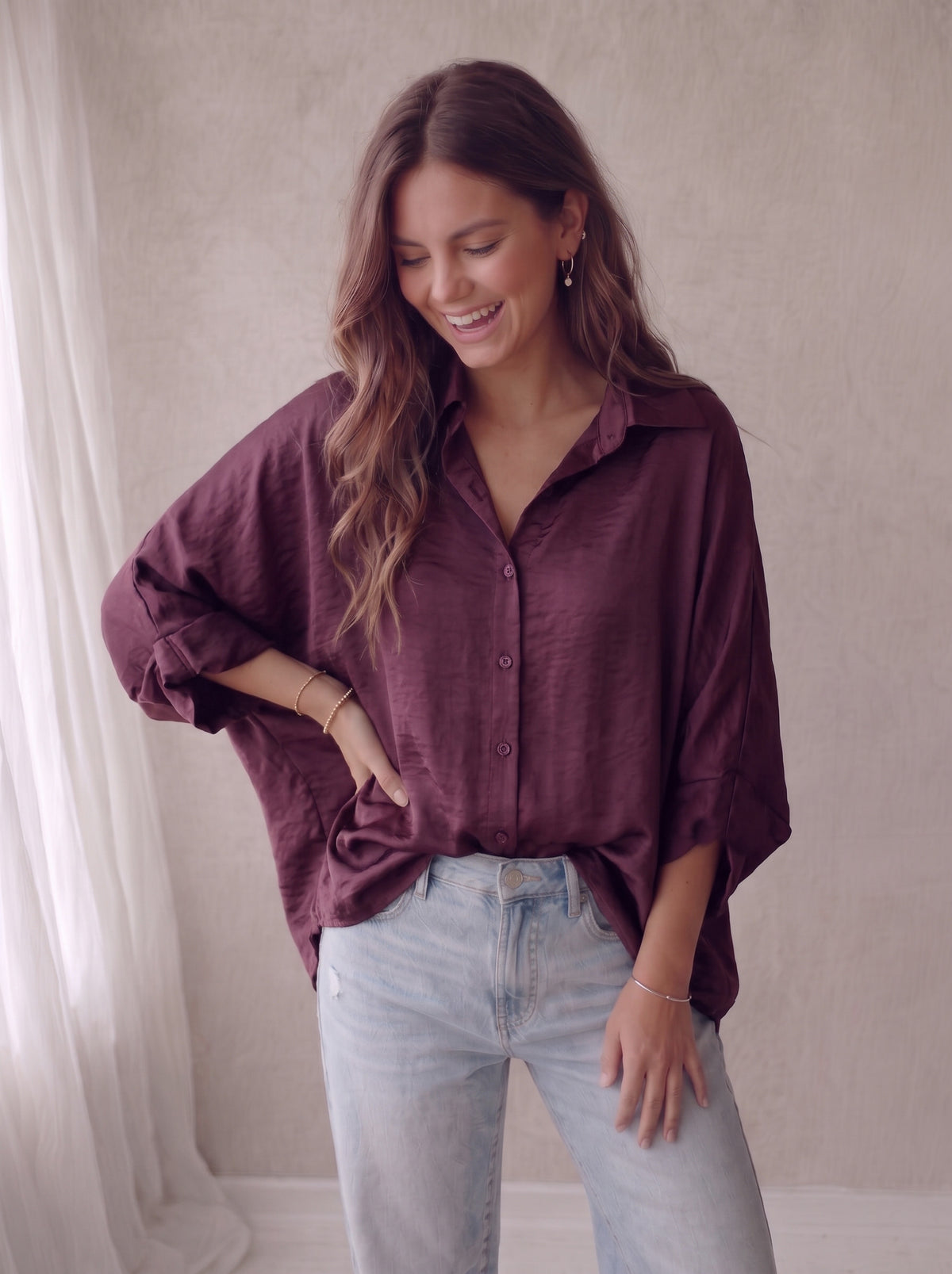 Bluse Suus - Burgunderrot