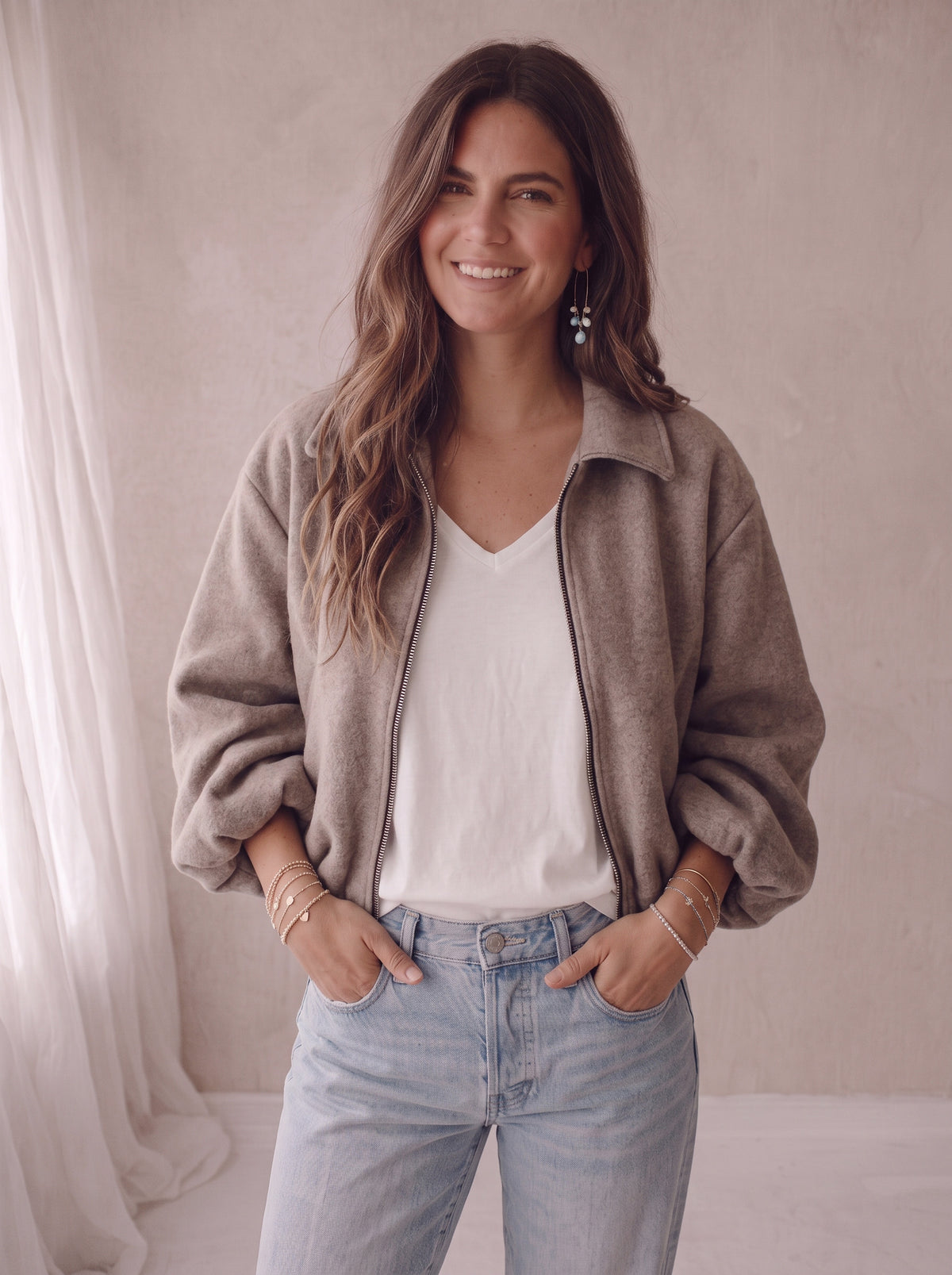 Fleur Jacket - Beige