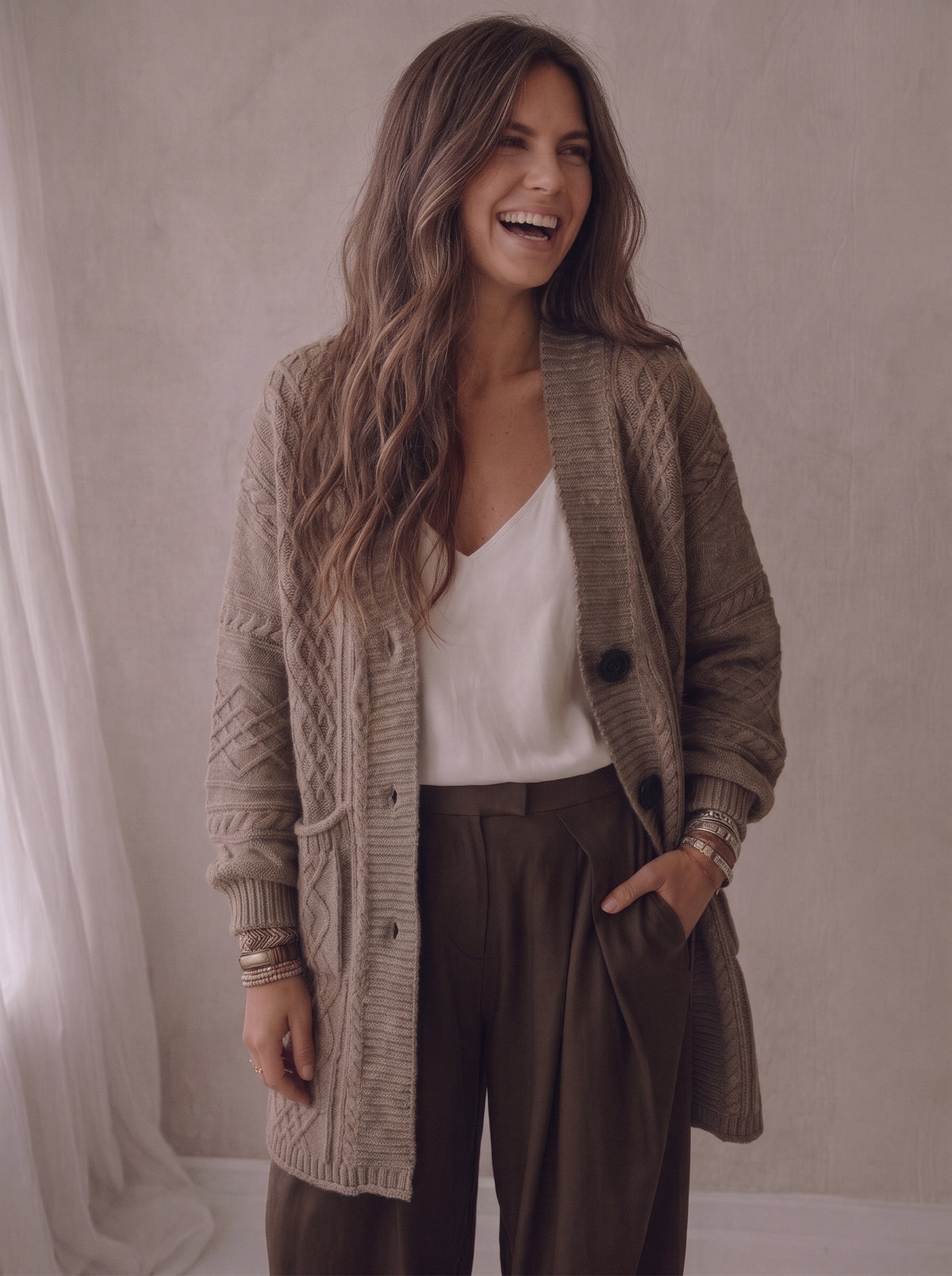 Mees Vest - Taupe