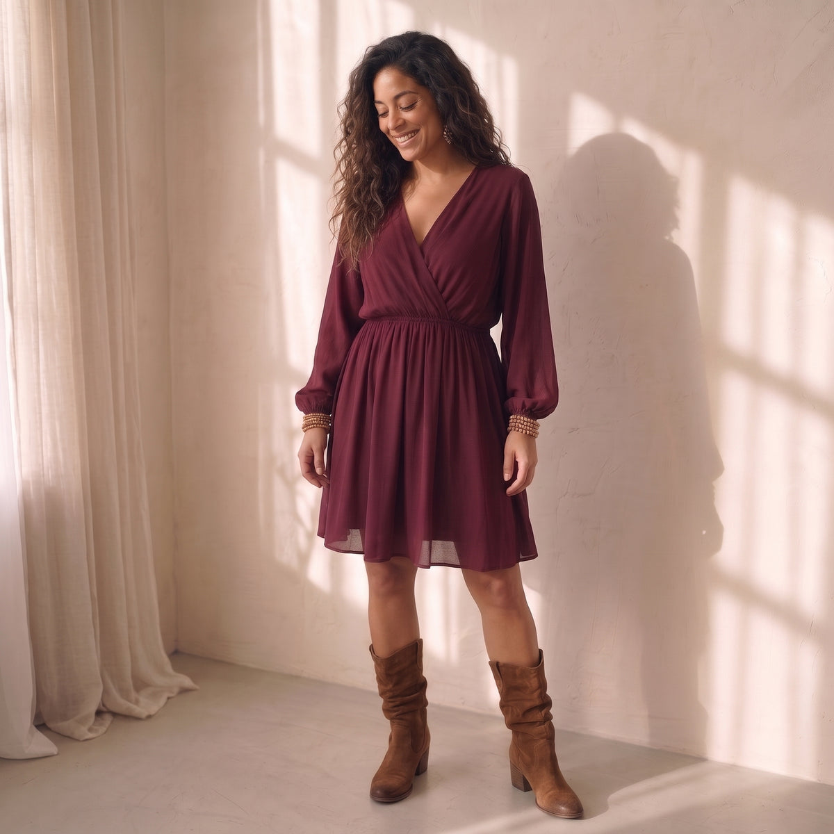 Kleid Modell Lola kurz - braun