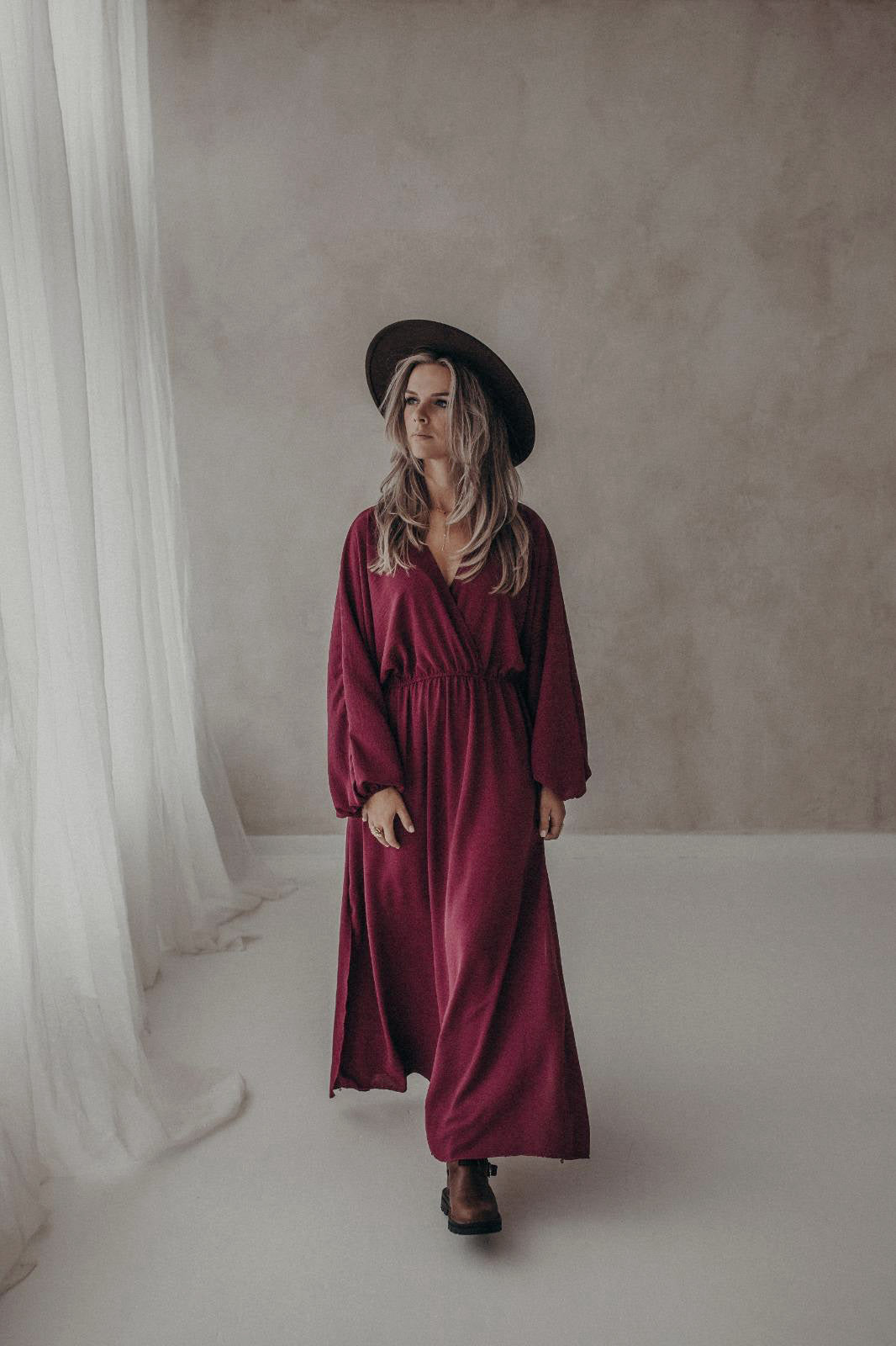 Lola Dress - Burgundy