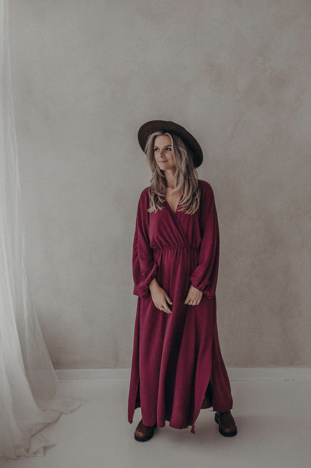 Lola Dress - Burgundy