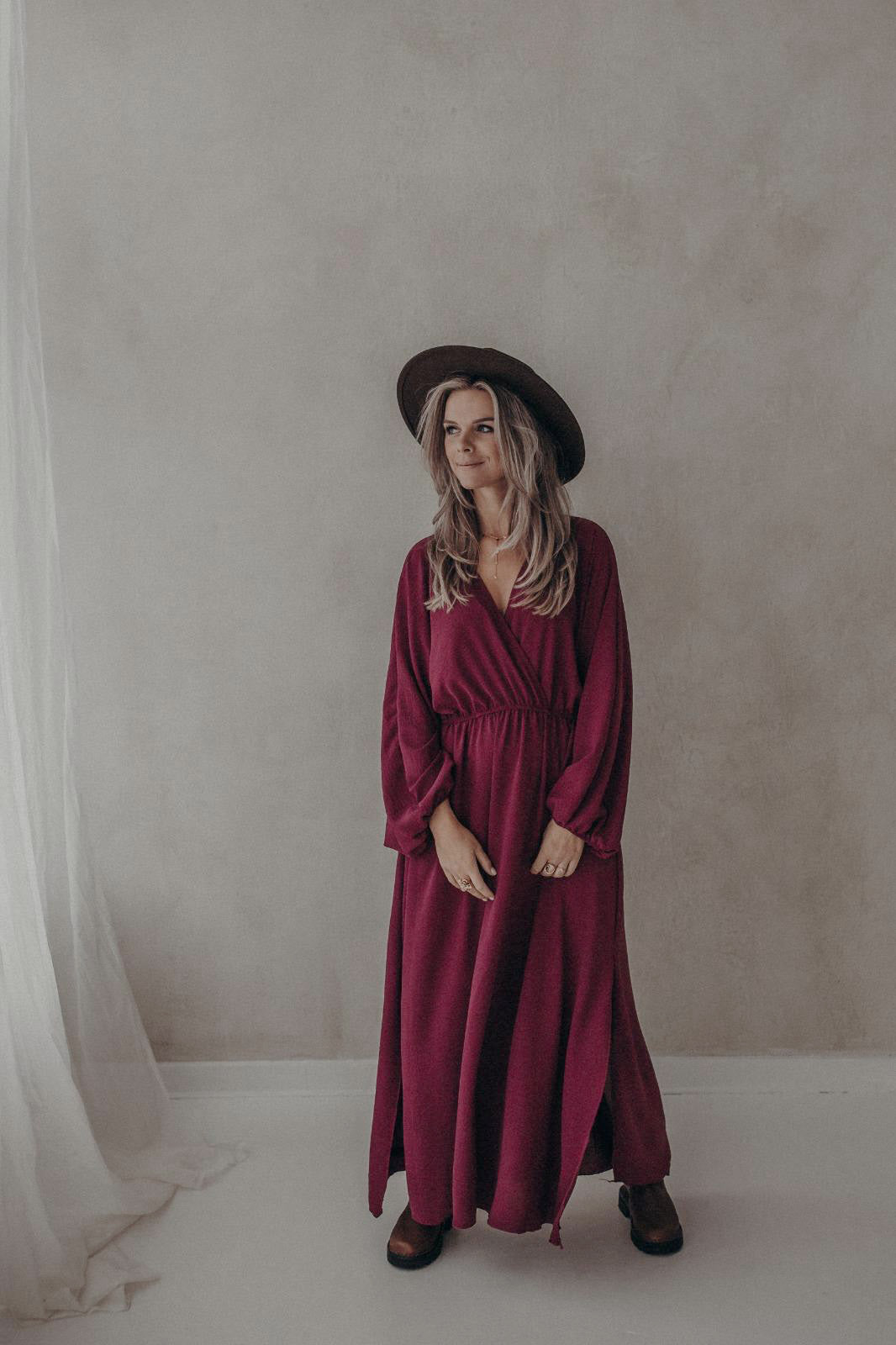 Lola Dress - Burgundy