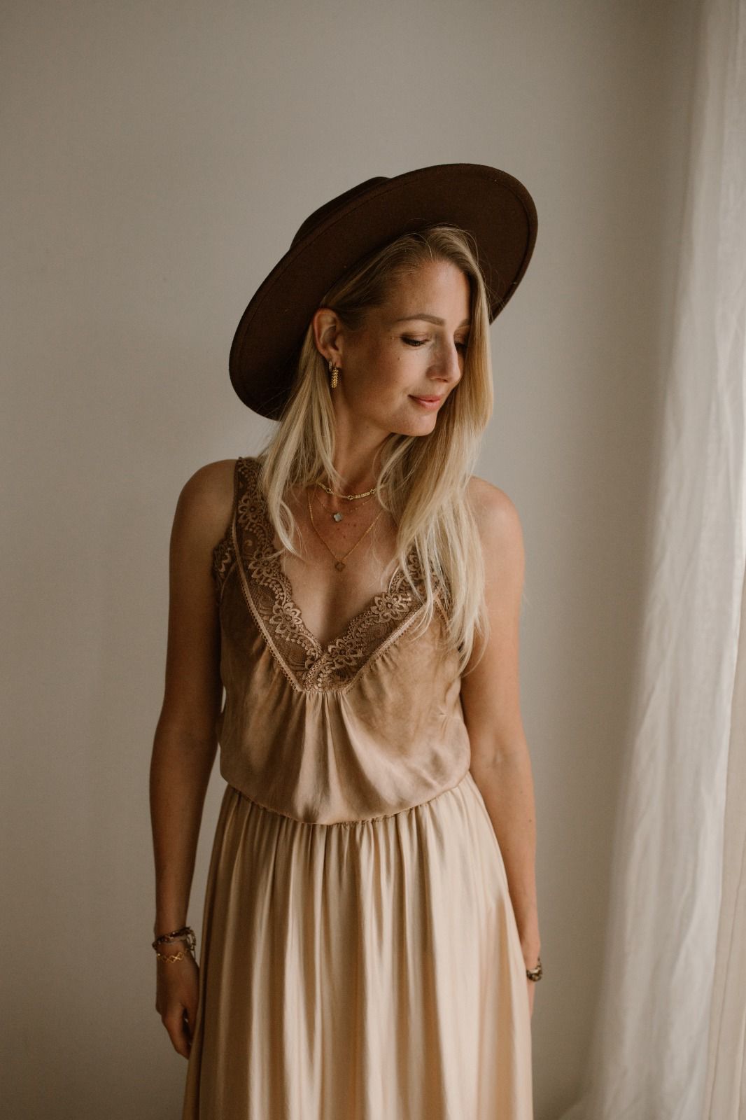 Lace Top - Camel